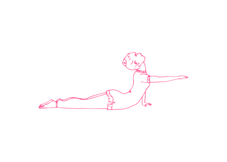 Подъем рук параллельно полу в Позе Кобры. Кундалини Йога