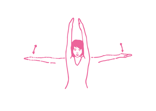 Подъемы и опускания прямых рук вверх и в стороны в Простой Позе (4 мин)