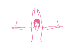 Подъемы и опускания прямых рук вверх и в стороны в Простой Позе (4 мин)