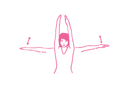 Подъемы и опускания прямых рук вверх и в стороны в Простой Позе (4 мин) Подъемы и опускания прямых рук вверх и в стороны в Простой Позе (4 мин)