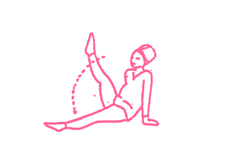 Подъемы ног (2 мин). Йога для беременных 1