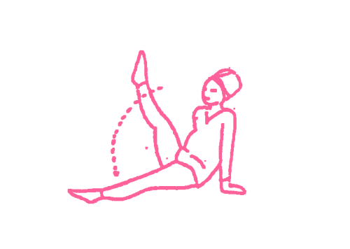 Подъемы ног (2 мин). Йога для беременных 1