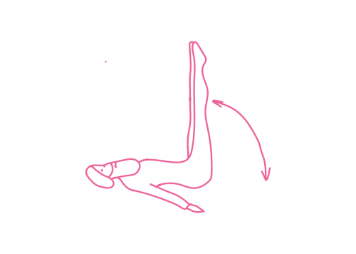 Подъемы ног на 90 градусов в три подхода (4 мин 30 сек)