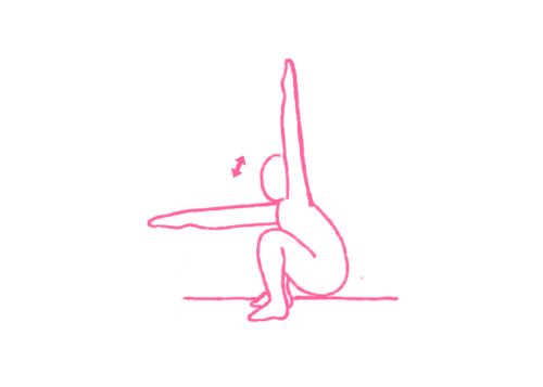 Подъемы рук в Позе Ворона (2 мин) упражнение кундалини йога 1