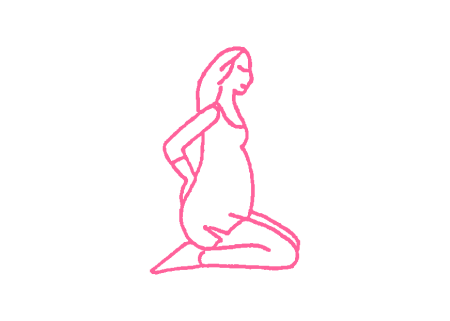 Подъемы сидя на пятках (1 мин). Йога для беременных 1