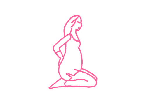 Подъемы сидя на пятках (1 мин). Йога для беременных 1