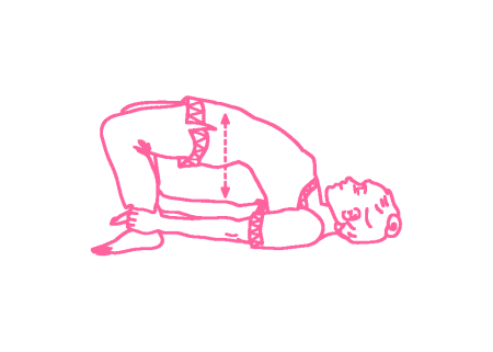 Поднимания и опускания таза лежа на спине (10 раз)