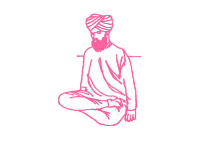 Поза Полулотоса в Кундалини Йоге, вариант 2