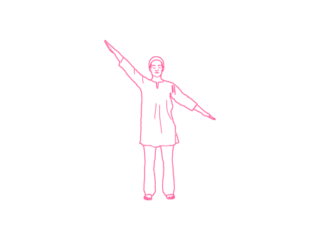 Попеременное опускание и поднимание прямых рук стоя на ногах (4-7 минут) 2