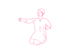 Попеременное выбрасывание рук вперед и назад (3-5 мин) 1