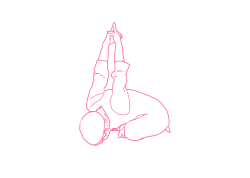 Попеременные наклоны к коленям с мудрой за спиной (2-3 мин) 1