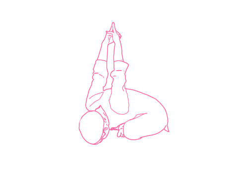 Попеременные наклоны к коленям с мудрой за спиной (2-3 мин) 1