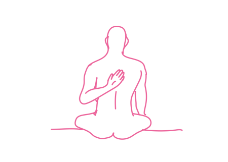 Потягивания к правому плечу левой рукой за спиной (3-5 мин) Потягивания к правому плечу левой рукой за спиной (3-5 мин)