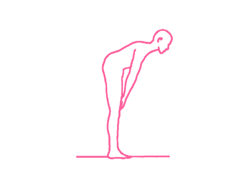 Повороты головой стоя, наклонившись вперед. Упражнение Кундалини Йоги