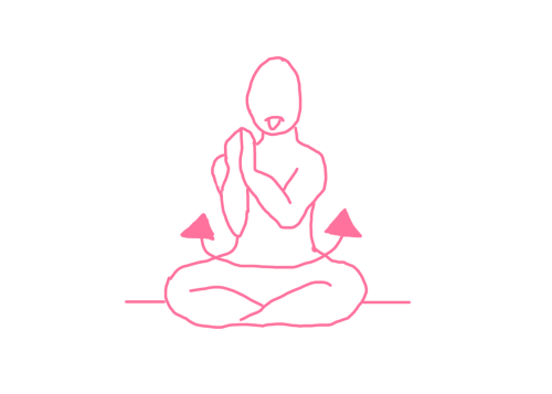 Повороты корпуса с руками в Молитвенной Мудре у правого плеча (8 мин)