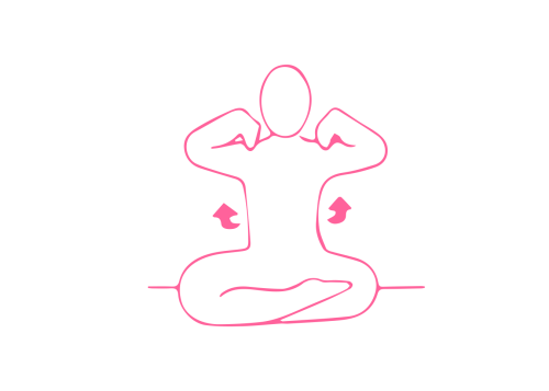 Повороты туловища с дыханием через свернутый язык (2 мин)