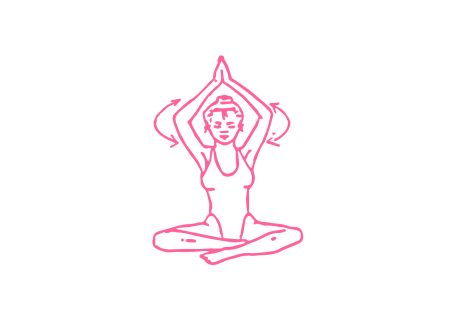 Повороты туловища с надавливанием ладоней над головой (5 мин) Повороты туловища с надавливанием ладоней над головой (5 мин)