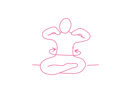 Повороты туловища влево-вправо в Простой Позе под трек Кулванта Сингха «Джап Сахиб Последние четыре строки» (2 мин 30 сек)