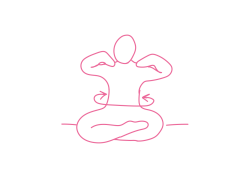 Повороты туловища влево-вправо в Простой Позе под трек Кулванта Сингха «Джап Сахиб Последние четыре строки» (2 мин 30 сек)