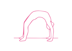 Поза Половинного Колеса с Дыханием Огня (1 мин)