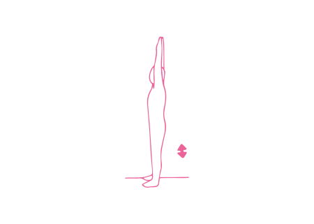 Поза Ворона с руками вверх 1 Кундалини Йога