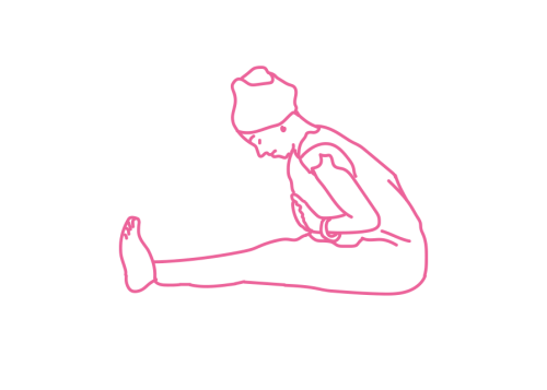 Наклоны вперед из положения лежа (26 раз)