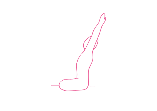 Прогиб в спине с вытянутыми вверх руками и медленным дыханием (1-5 мин)