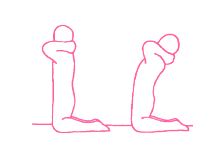 Прогибание назад, стоя на коленях. Упражнение Кундалини Йоги
