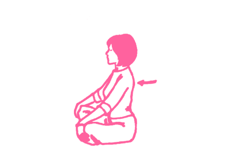 Прогибы позвоночника в Простой Позе, руки на коленях 1