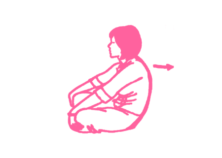 Прогибы позвоночника в Простой Позе, руки на коленях 2