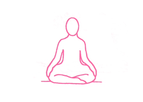 Глубокое дыхание в Простой Позе под звуки гонга (3 мин)