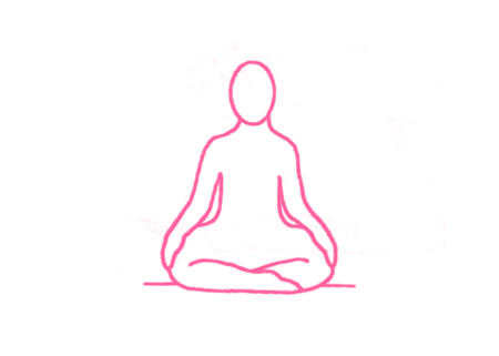 Простая поза, руки на коленях. Кундалини Йога