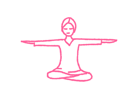 Простая Поза, руки параллельно земле (1 мин). Упражнение Кундалини Йоги