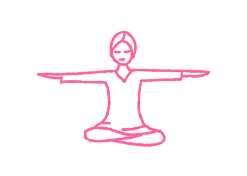 Простая Поза, руки параллельно земле (1 мин). Упражнение Кундалини Йоги