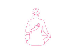 Простая Поза с левой ладонью за спиной. Кундалини Йога