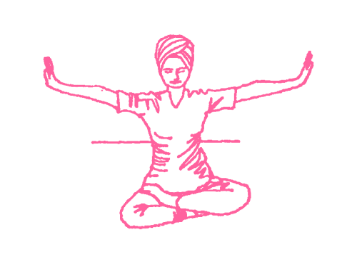 Простая Поза с вытянутыми в стороны руками. Упражнение Кундалини Йоги