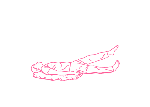 Расслабление в позе лежа с поднятой ногой (3 мин). Упражнение Кундалини Йоги