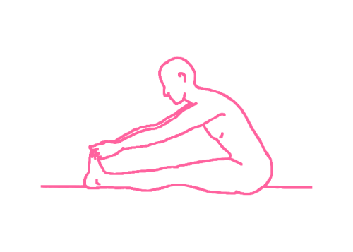 Растяжение жизненного нерва – наклоны вперед (11 раз). Упражнение Кундалини Йоги 1