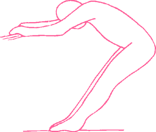 Растяжка, держась за край ванной. Упражнение Кундалини Йоги