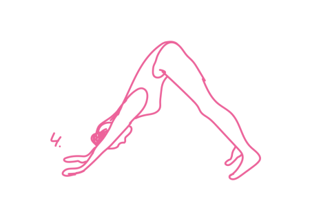 Сарабанданда крия. Поза треугольника на носках