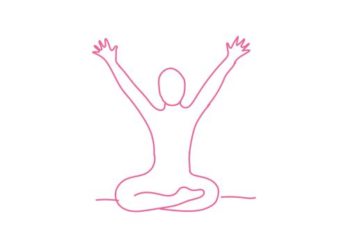 Скрещивание рук над головой с ладонями вперед 1