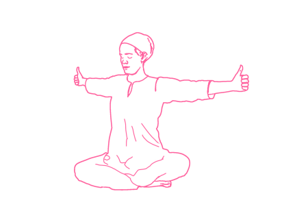 Скручивание позвоночника с вытянутыми руками (1-2 мин). Упражнение Кундалини Йоги 1