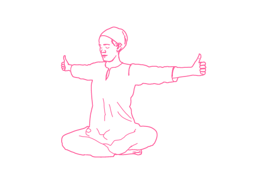 Скручивание позвоночника с вытянутыми руками (1-2 мин). Упражнение Кундалини Йоги 1