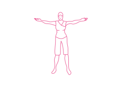 Скручивания туловищем стоя с вытянутыми в стороны руками 1 Скручивания туловищем стоя с вытянутыми в стороны руками 1