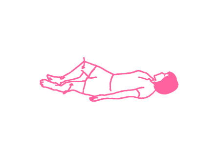 Соединение и разведение в сторону согнутых колен лежа на спине (2 мин) Кундалини Йога