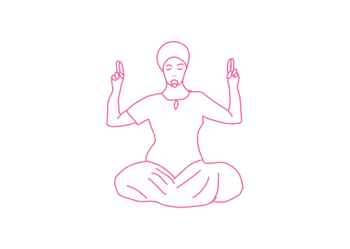 Цоканье языком в Простой Позе, соединяя и разъединяя кончики трех пальцев (1 мин 30 сек)