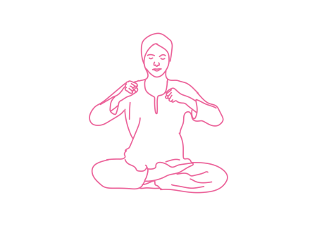 Удары кулаками по груди (2 мин). Кундалини Йога Упражнения