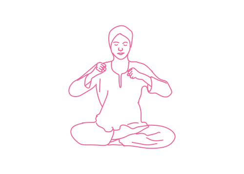 Удары кулаками по груди (2 мин). Кундалини Йога Упражнения