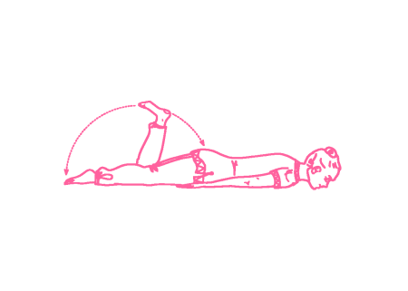 Удары пятками по ягодицам, лежа на животе (1-2 мин) Кундалини Йога