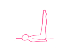 Удерживание ног поднятыми на 90 градусов лежа на спине (2 мин)